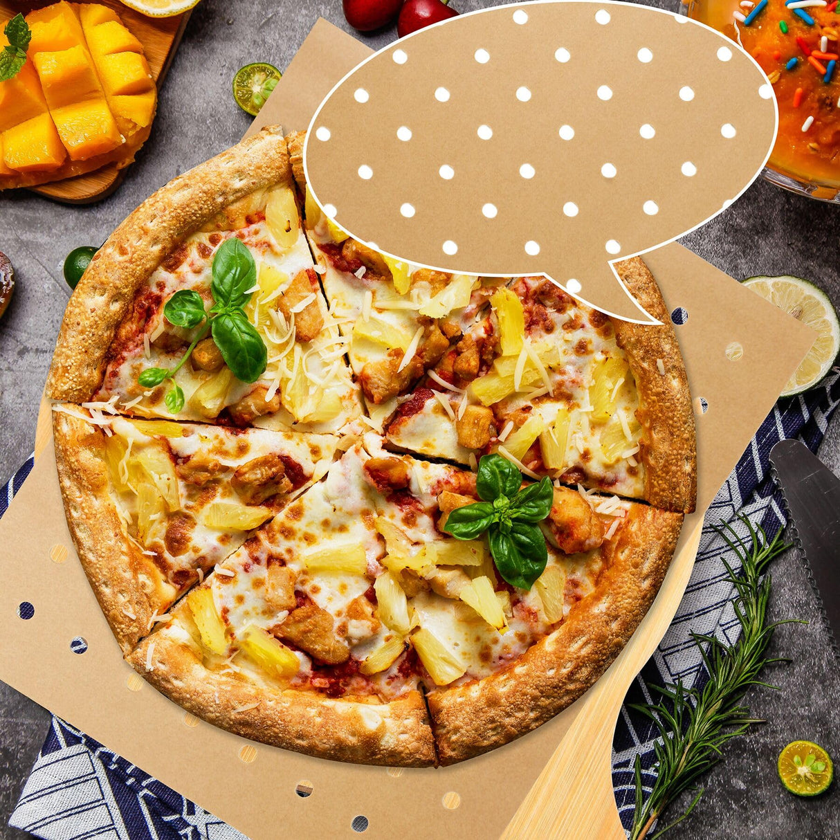 Air Fryer Liners Disposable, Parchment Paper for Baking, 100 Pcs 11 x 9 inch Unbleached Parchment Paper Sheets, Perforated Rectangular Baking Papers, HOFHTD Nonstick Air Fryer Accessories HOFHTD