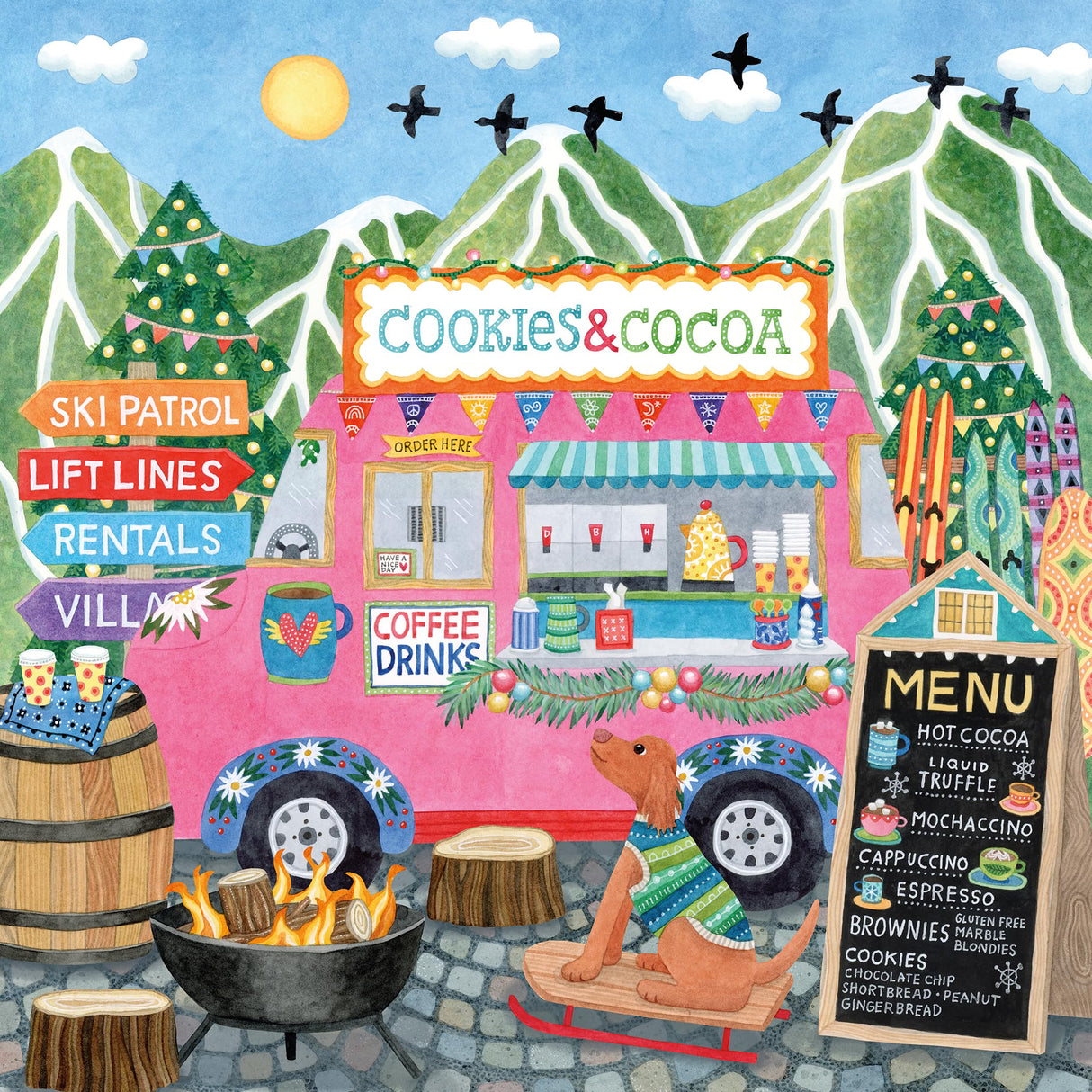 Ceaco - Food Trucks - Festive Food Truck II - 500 Piece Jigsaw Puzzle Ceaco