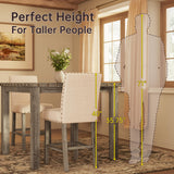 Farati 42 inch Counter Height Dining Table for 4-6 People, Farmhouse Dining Table with Rubberwood Leg, Rustic Square Bar Table for Dining Room, Kitchen Island Farati