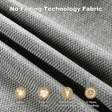 CAODOC Outdoor Patio Furniture Set, 5-Piece PE Wicker Sofa with Shiny Table and Swivel Chairs, Outdoor Conversation Set for Patio, Garden, Backyard Dark Gray CAODOC