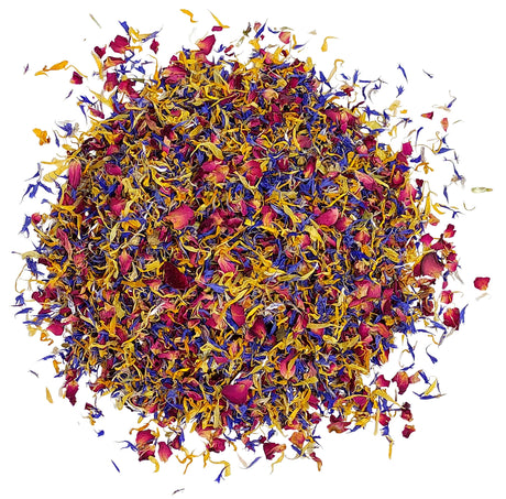 Spring Flower Blend – Edible flowers - Rose, Cornflower and Marigold - All natural, Culinary grade Delights (0.35oz) - Premium Quality - Perfect for Beverages, Cakes Naturegrail