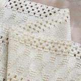 ZeeMart Macrame Style Boho Placemats Set of 4, Ivory Decorative Natural Farmhouse Cotton Woven Place Mats Home Decor for Kitchen Dining Table ZeeMart