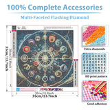 hkejoi Fantasy Diamond Art Kits for Adults, Diamond Painting Kits for Adult Beginners, 5D Round Full Drill Gem Art Kits DIY Crafts for Home Decor Gift 14x14 Inch hkejoi