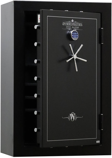 STEELWATER GUN SAFES New Improved Heavy Duty E.M.P Proof, 39 Long Gun, 60 MInute Fire Protection, Auto LED LIghts, Dehumidifier, Door Organizer, Interior Outlet, for Rifles and more. AMLD593924-EMP Steelwater Gun Safes