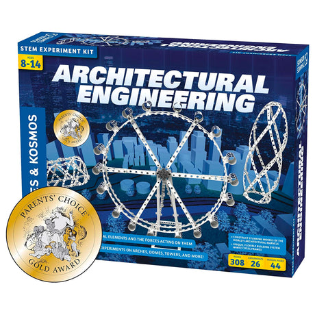 Thames & Kosmos Architectural Engineering | Science Experiment & Model Building Kit | Build 26 Models of Structures & Structural Elements | A Parents' Choice Gold Award Winner 14.6 Inches Thames & Kosmos