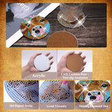 6PCS Diamond Painting Coaster with Holder, Farmhouse Cow Diamond Painting Art Coasters Kit, Highland Cattle DIY Drink Coaster with Cork Base Diamond Art Painting Coasters Kit for Adults Kids Beginners APCGSM