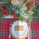 Winlyn 6' Long Artificial Eucalyptus and Pine Christmas Garland with Pine Cones Red Berries Pine Needles Winter Greenery Garland Christmas Season Holiday Wedding Table Runner Centerpiece Mantel Decor Winlyn