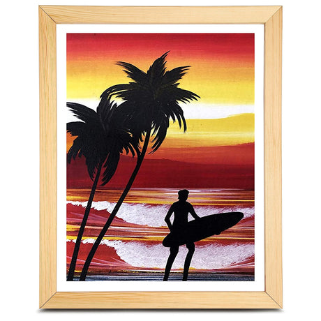 ARTIQO DIY Canvas Stretcher Bars 16x20 Inch Canvas Frame - Easy to Assemble, Gallery Wrap Oil Frame Kits Canvas Wood Stretcher Bars- for Oil Paintings, Prints, Paint by Numbers & Posters ARTIQO