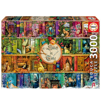 Educa - A Stitch in Time - 3000 Piece Jigsaw Puzzle - Puzzle Glue Included - Completed Image Measures 47.24"x 37.79" - Ages 14+ (19946)