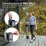 EAST OAK Outdoor Indoor Patio Heater, 1500W Electric Infrared Heater with Tip-Over & Overheat Protection, 24H Timer, Remote, IP65 Waterproof Portable Radiant Tower Heater for Garage, Decks, Backyard EAST OAK