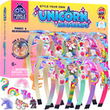 PURPLE LADYBUG Unicorn Headband Making Kit - Unicorn Crafts for Girls Ages 4-9, Birthday Gifts, DIY Hair Accessories Set, Great Summer Activity for Girls PURPLE LADYBUG
