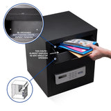 Viking Security Safe VS-40DS Heavy Duty Depository Safe with Drop Slot – Digital Keypad Money Safe for Cash, Business, Home, Office, Retail – Anti-Fish Design, LCD Display, Motorized Lock, Backup Key Viking Security Safe