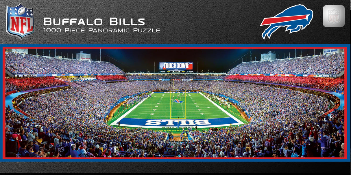 MasterPieces 1000 Piece Sports Jigsaw Puzzle - NFL Buffalo Bills Endzone View Panoramic - 13"x39" Masterpieces