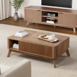 Lift Top Coffee Table with Storage Hidden Compartment, 40" Mid - Century Modern Wooden Living Room Center Table, Adjustable Height Desk for Laptop, Multifunctional Sofa Side Table，Walnut Royal Windsor