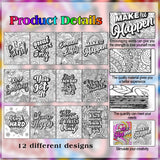 Geyoga 48 Pcs Mandala Coloring Cardstock for Adult Bulk Mandala Patterns Coloring Posters Cards 11 x 8.26'' Inspirational Positive Stress Relieving Activity for Kids Craft Geyoga