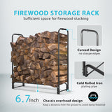 VIVOHOME 4ft Heavy Duty Indoor Outdoor Firewood Storage Log Rack and Cover Combo Set with Zipper VIVOHOME
