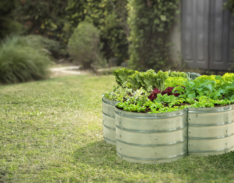 Galvanized Raised Garden Beds Outdoor // 3×3×1 ft Planter Raised Beds for Gardening, Vegetables, Flowers // Large Metal Garden Box (Silver) // Patented Tool-Free Design Plant & Plot