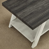 Roundhill Furniture Athens Contemporary Replicated Wood Regular End Table, Weathered Walnut and Gray Roundhill Furniture