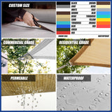 ShadeMart 14' x 14' Beige Sun Shade Sail Square Canopy Fabric Cloth Screen smTAPR1418, Water and Air Permeable & UV Resistant, Heavy Duty, Carport Patio Outdoor & (We Customize Size) ShadeMart