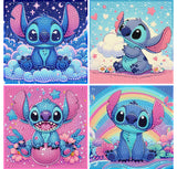 KOJEFCV 4 PCS Diamond Art Painting Kits for Kids, Cartoon Diamond Art for Kids Ages 4-8-12, Cartoon Gem Painting Kit Crafts Beginners for Gift Home Wall Decor (6x6 inch) KOJEFCV