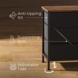 Huuger 70 Inch Dresser for Bedroom, TV Stand for 65, 75, 80 Inch TV, 12 Drawer Long Dresser, Large Dresser for Bedroom, Wide Chest of Drawer with Storage, Fabric Drawer for Living Room, Rustic Brown Huuger