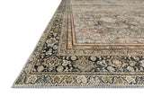 Loloi Layla Collection LAY-03 Olive/Charcoal 7'-6" x 9'-6" .13" Thick Area Rug, Soft, Durable, Vintage Inspired, Distressed, Low Pile, Non-Shedding, Easy Clean, Printed, Living Room Rug Loloi
