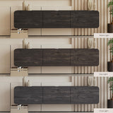 Atelier Mobili Floating Wall TV Stand, Floating Entertainment Center, Modern Floating Media Console, Floating TV Stand 65 inch for up to 80 inch TV and TV Stand Floating, Onesize, Black ATELIER MOBILI THE LEADER OF THE INTERCHANGEABLE FURNITURE