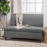 GDFStudio Christopher Knight Home Tovah Fabric Storage Loveseat, Charcoal GDFStudio