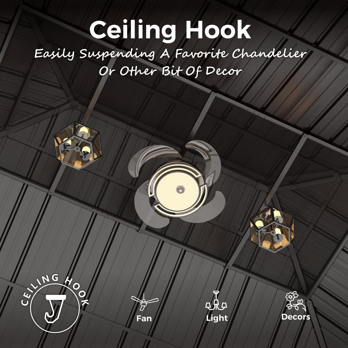 MIXPATIO 14' x 20' Hardtop Gazebo, Galvanized Steel Metal Double Roof Gazebo, Permanent Outdoor Metal Pavilion with Curtain and Netting for Deck, Backyard, Patio, Lawns MIXPATIO