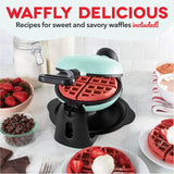 DASH Flip Belgian Waffle Maker – 1” Thick Waffle Mold, Nonstick Waffle Iron with Quick Heat-Up, Surface - Rotating Belgian Waffle Maker for Kids and Families, Just Add Batter (Aqua) DASH