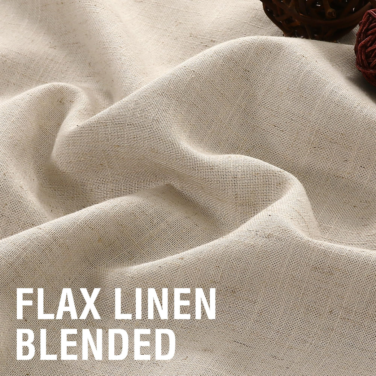 H.VERSAILTEX Linen Curtains 84 Inch Length for Living Room 2 Panel Set Neutral Modern Farmhouse Window Privacy Light Filtering Drapes for Farmhouse Window Treatment Curtains, 52 x 84 - Linen H.VERSAILTEX