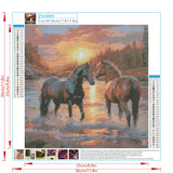 Diamond Art Kits for Adults Clearance: Horse Diamond Art Painting Full Round Drill DIY 5D Painting - 11.8x11.8 Inch Premium Canvas - Complete Set with Tools & Tray - Relaxing Craft Gift for Beginners AILJKOMG