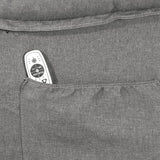 jonpony Oversized Power Lift Recliner Chair for Elderly, Big and Tall Lift Chair with Massage and Heat for Living Room, Fabric Electric Recliner Chairs with 4 Side Pockets, USB Charge Port,Grey jonpony