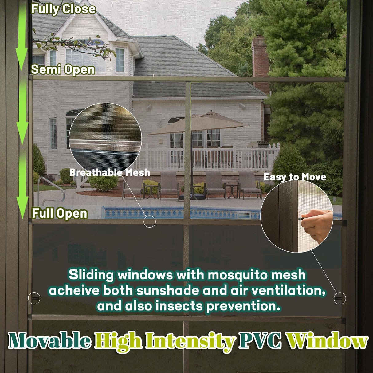 Domi 10x14FT Wall Mounted Sunroom, Wall Solarium with Aluminum PC Sloping Roof, Detachable PC Screen House, Lockable Sliding Front and Side Doors, Outdoor Lean-to Gazebo, Sun Room for Deck Patio domi outdoor living