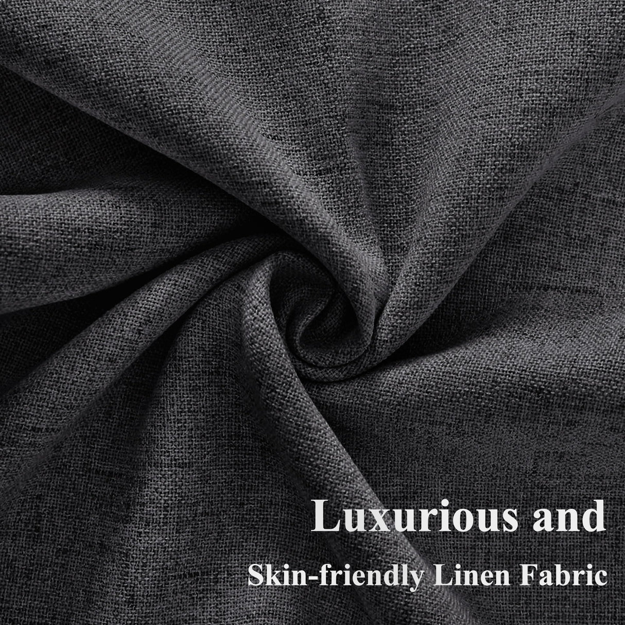 VECELO Modern Convertible Folding Futon Sofa Bed with Removable Armrests Breathable Linen Recliner Couch for Living Room/Apartment Lounge, 2 Cup Holders, Dark Grey VECELO