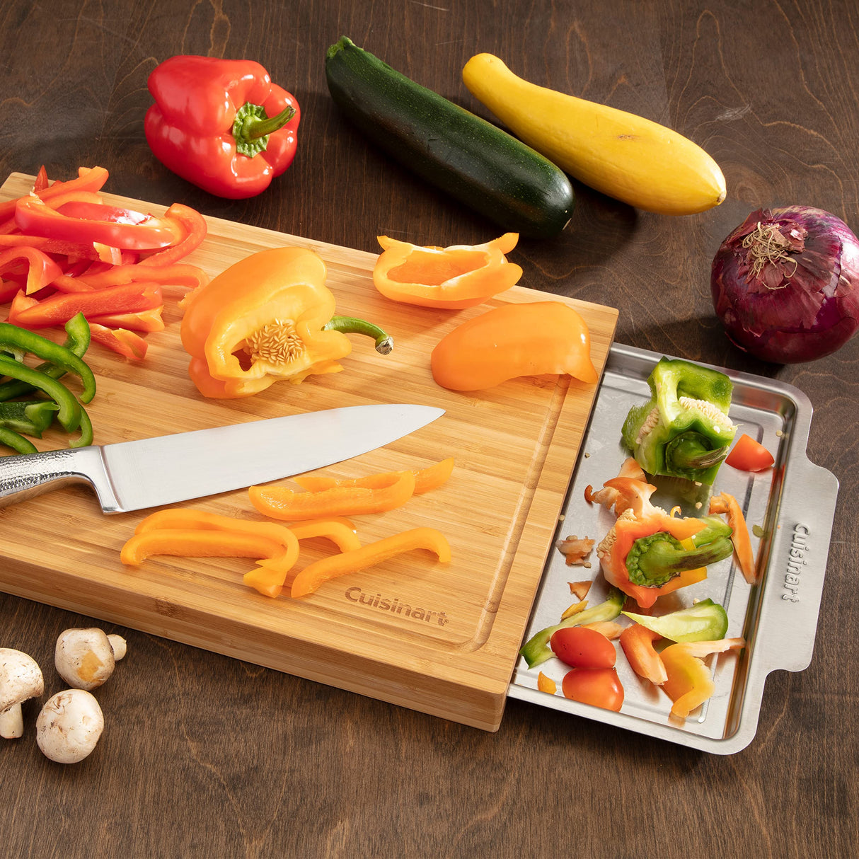 Cuisinart CPK-4884 Bamboo Cutting Board with Hidden Tray Cuisinart