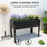 DIIYIV Galvanized Raised Garden Bed with Legs,2PCS 48×18×30in Elevated Planter Box for Backyard,Garden, Patio, Balcony, 300lb Capacity,Planters for Outdoor Plants,Black DIIYIV