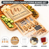 Personalized Charcuterie Board Gifts Set, Custom Large Cheese Board, Charcuterie Board for Wedding, Anniversary, Birthday, Housewarming, Engagement, Party, New Home Gift Couple, Fathers Day, Christmas Generic