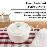 Home Brilliant Red Placemats Set of 6 Farmhouse Buffalo Plaid Table Mats Heat Resistant Dining Dinner Place Mats for Christmas Kitchen Table Dinner Mats, 13 x 19 inches, Checker, Crimson Home Brilliant