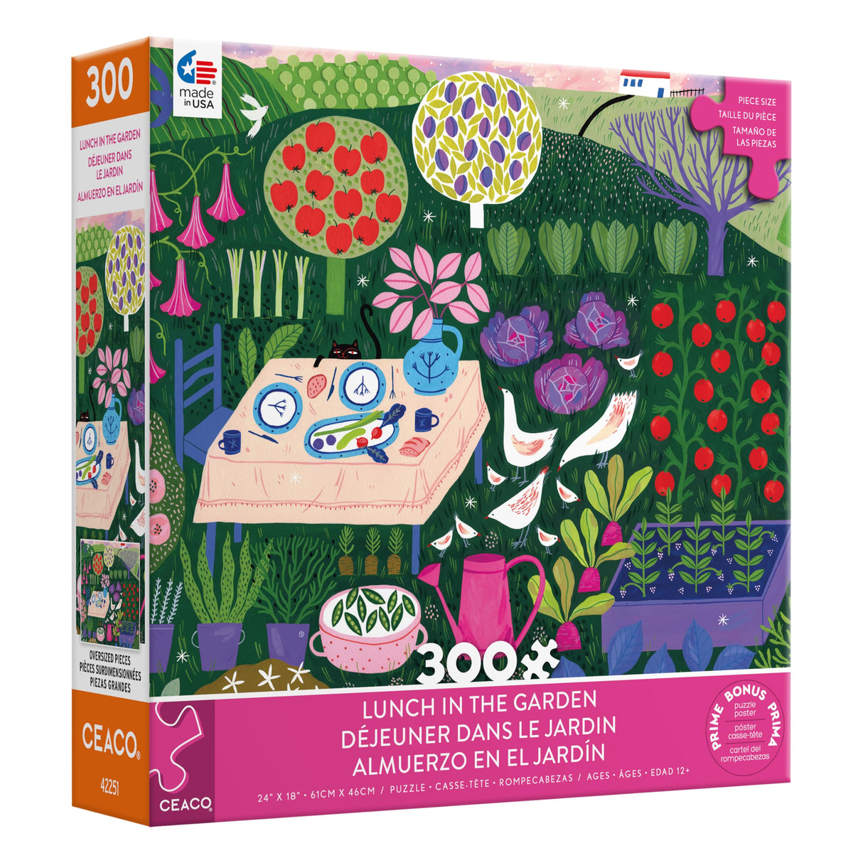 Ceaco - Lunch in The Garden - 300 Oversized Piece Jigsaw Puzzle Ceaco