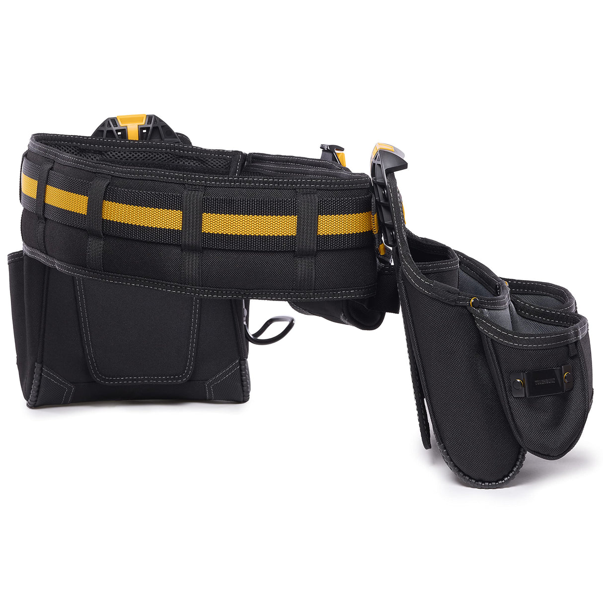 ToughBuilt - 4-piece Contractor Tool Belt Set - Heavy Duty and Durable - 3 Cliptech Pouches and padded Toolbelt - (TB-CT-101-4P) ToughBuilt