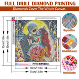 Christmas Jack and Sally Moon Flower Diamond Art Painting Kits for Adults,Diamond Painting Kits for Adults Beginners,5D DIY Full Drill Diamond Dot Gem Art Kits for Adult,Home Wall Decor 13.8x13.8 Inch AWLNKMC