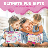 Hapinest String Art Craft Kit for Kids Ages 10-12 and Up, 3D String Art Kit Crafts for Teens, Birthday Gifts for Tween Girls Ages 10 11 12 Years Old and Up, Makes 3 Designs - Unicorn, Cat, and Flower Hapinest