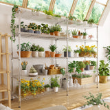 REIBII 58" W Storage Shelves Wire Shelving Load 1400LB Metal Shelves for Storage 5 Tier Heavy Duty Shelving Unit with Shelf Adjustable Garage Shelving Rack Pantry Kitchen 58" W x 59" H x 13.8" D REIBII