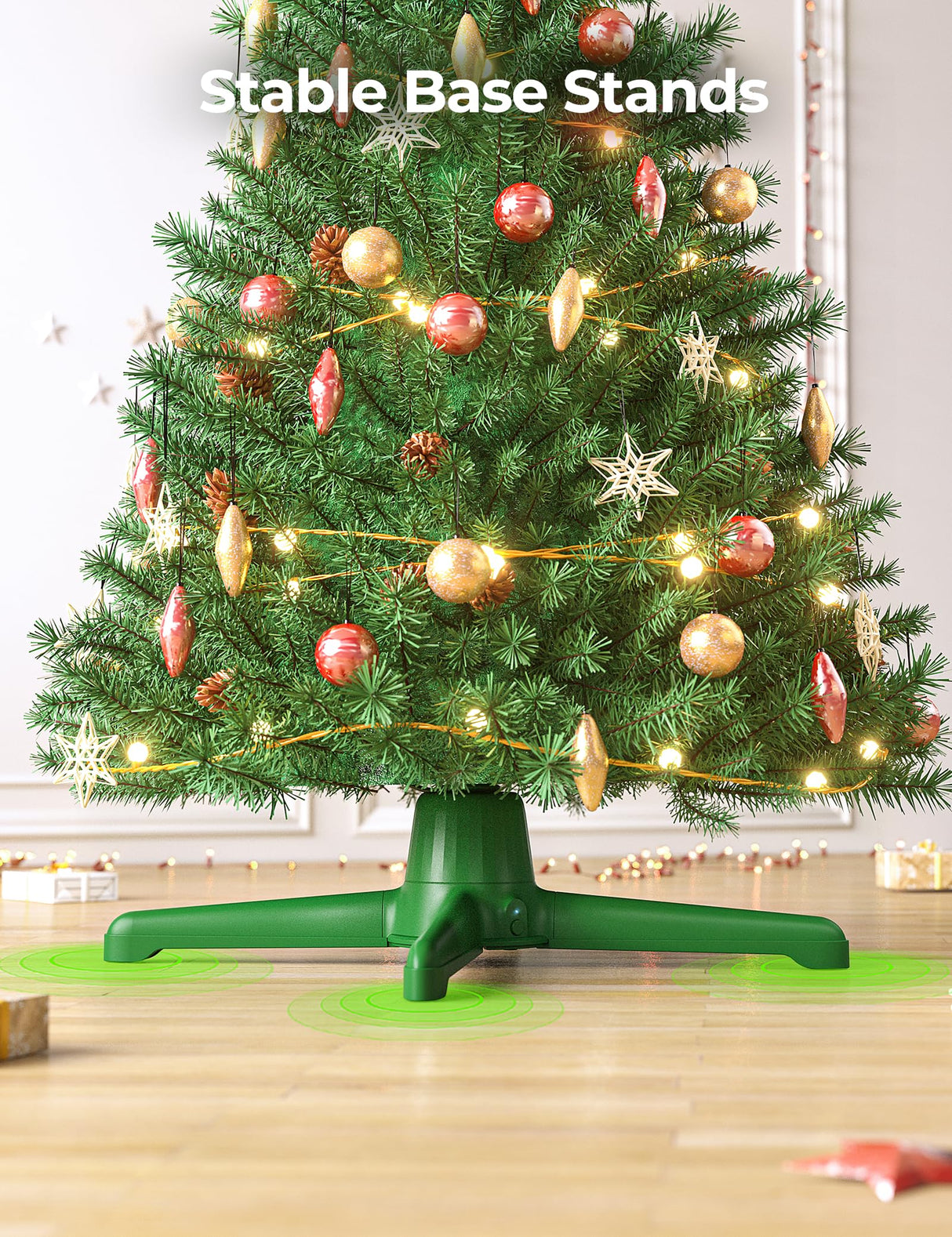 DG-Direct (2024 Upgrade) Rotating Christmas Tree Stand with Remote Control, Stable 360 Revolving Tree Base Stand, Up to 7.5ft 90lb. Adjustable Christmas Tree Holder for Xmas Tree, Artificial Tree DG-Direct