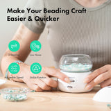 Beadact Electric Bead Spinner, Battery-Powered Clay Bead Spinner with 21000 PCS Glass Seed Beads for Friendship Bracelets Necklace Jewelry Making, Craft Gift for Girls Beadact