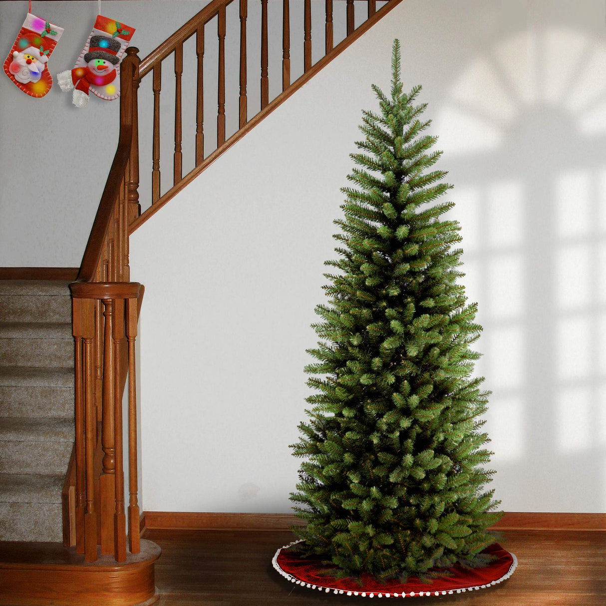 National Tree Company Artificial Slim Christmas Tree, Green, Kingswood Fir, Includes Stand, 6 Feet National Tree Company