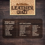 ArtSkills Leather Working Kit, Leather Tooling Kit with Tools, Stamps, Arts and Crafts Adult Project Kits, 80 pc ArtSkills