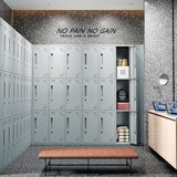 ZAOUS Metal Locker for Employees, 71'' Tall Lockable Storage Locker Cabinet for Home, Office, Gym, Shool, 9 Doors-Grey ZAOUS