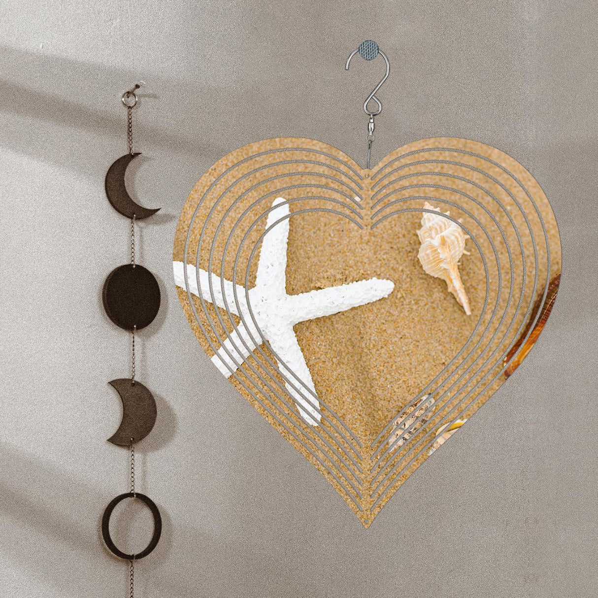 4pcs Sublimation Wind Spinner Blanks Heart, 8 inch Sublimation Blanks Spinners, Metal Wind Spinners for Crafts, 3D Wind Spinners Hanging for Indoor Outdoor Garden Lawn Yard Decoration SAVITA